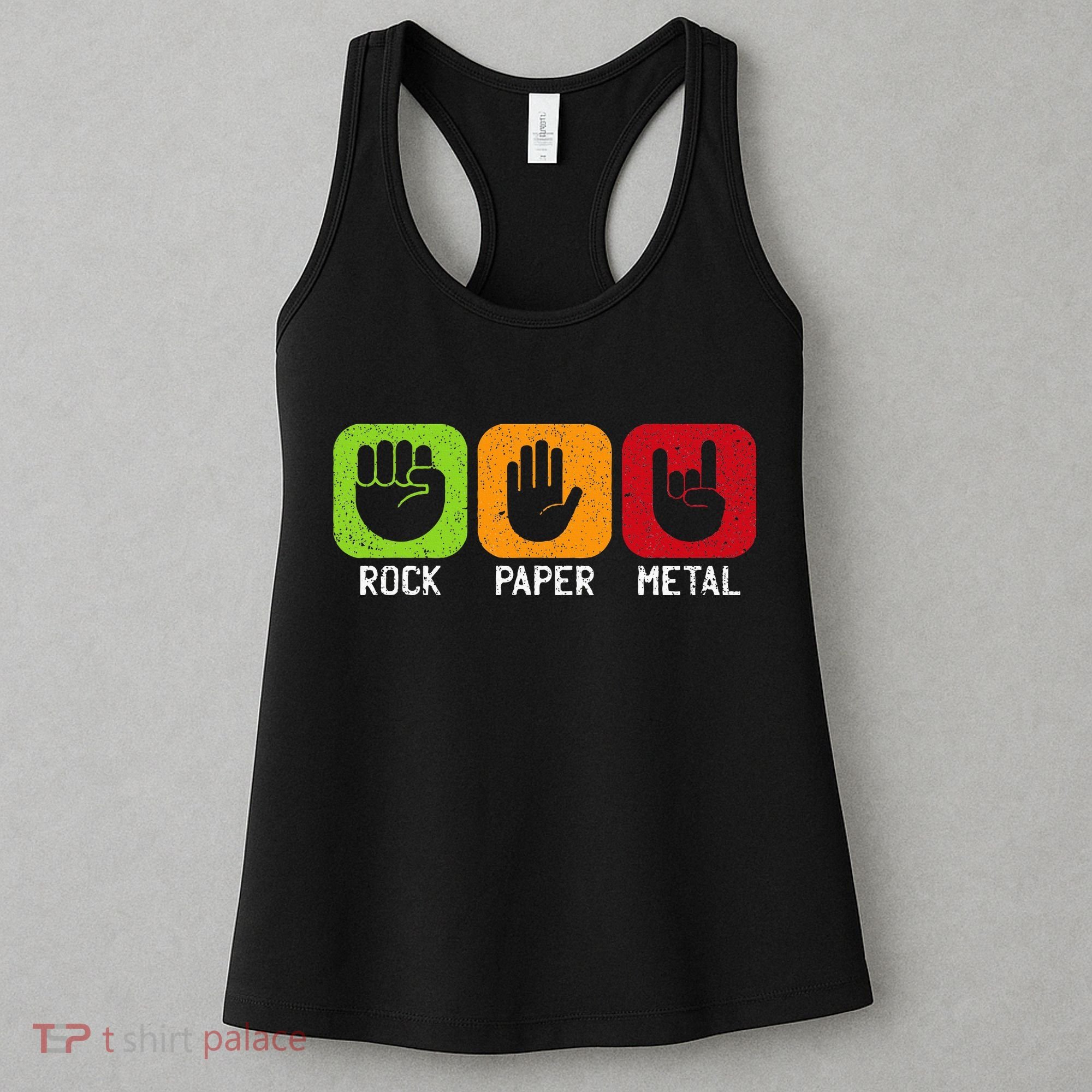 Music Rock Rock Paper Metal Heavy Metal Women's Tank Top