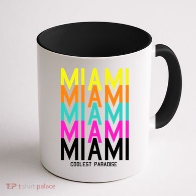 Miami Retro Repeat Coffee Mug back