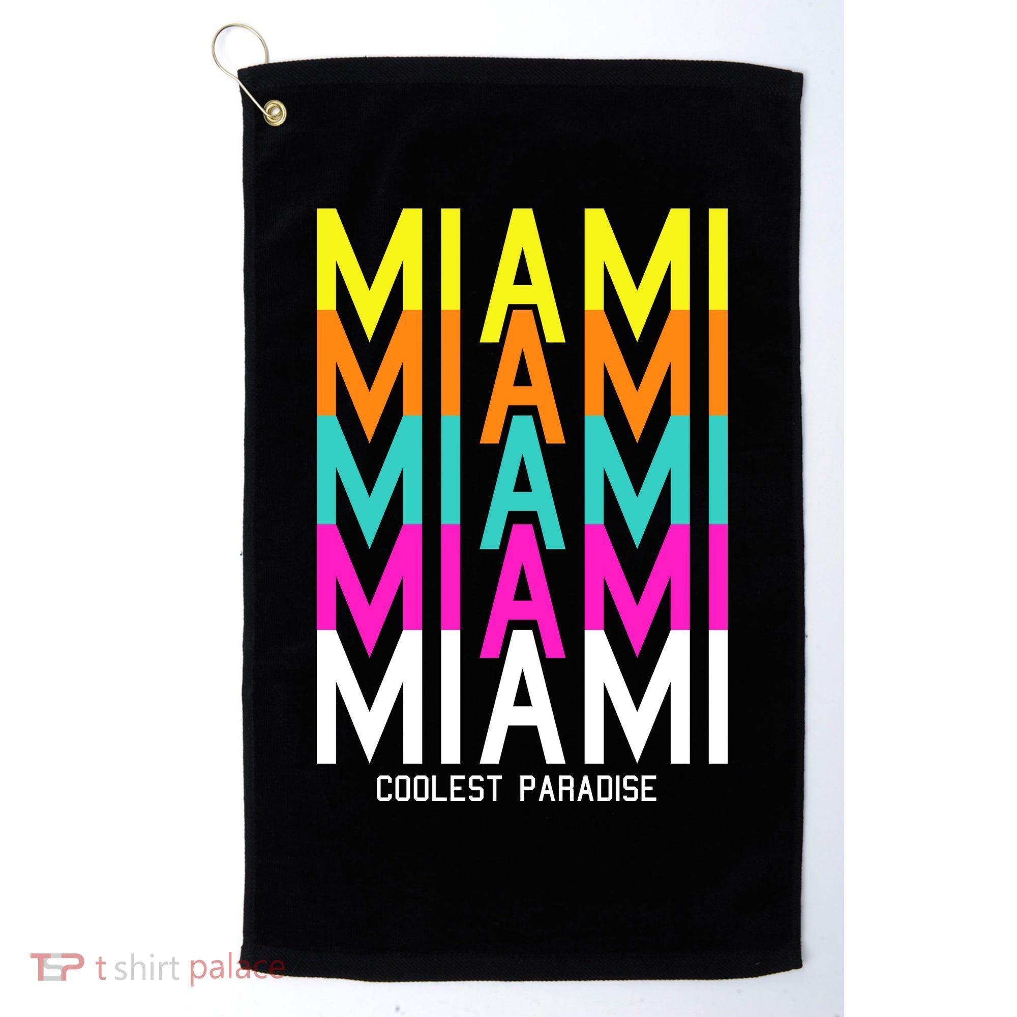 Miami Retro Repeat Golf Towel