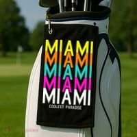 Miami Retro Repeat Golf Towel thumb 2