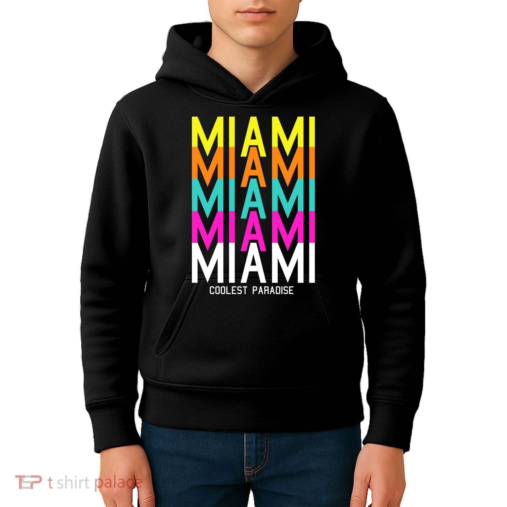 Miami Retro Repeat Kids Hoodie