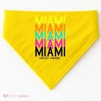 Miami Retro Repeat USA-Made Doggie Bandana thumb 0