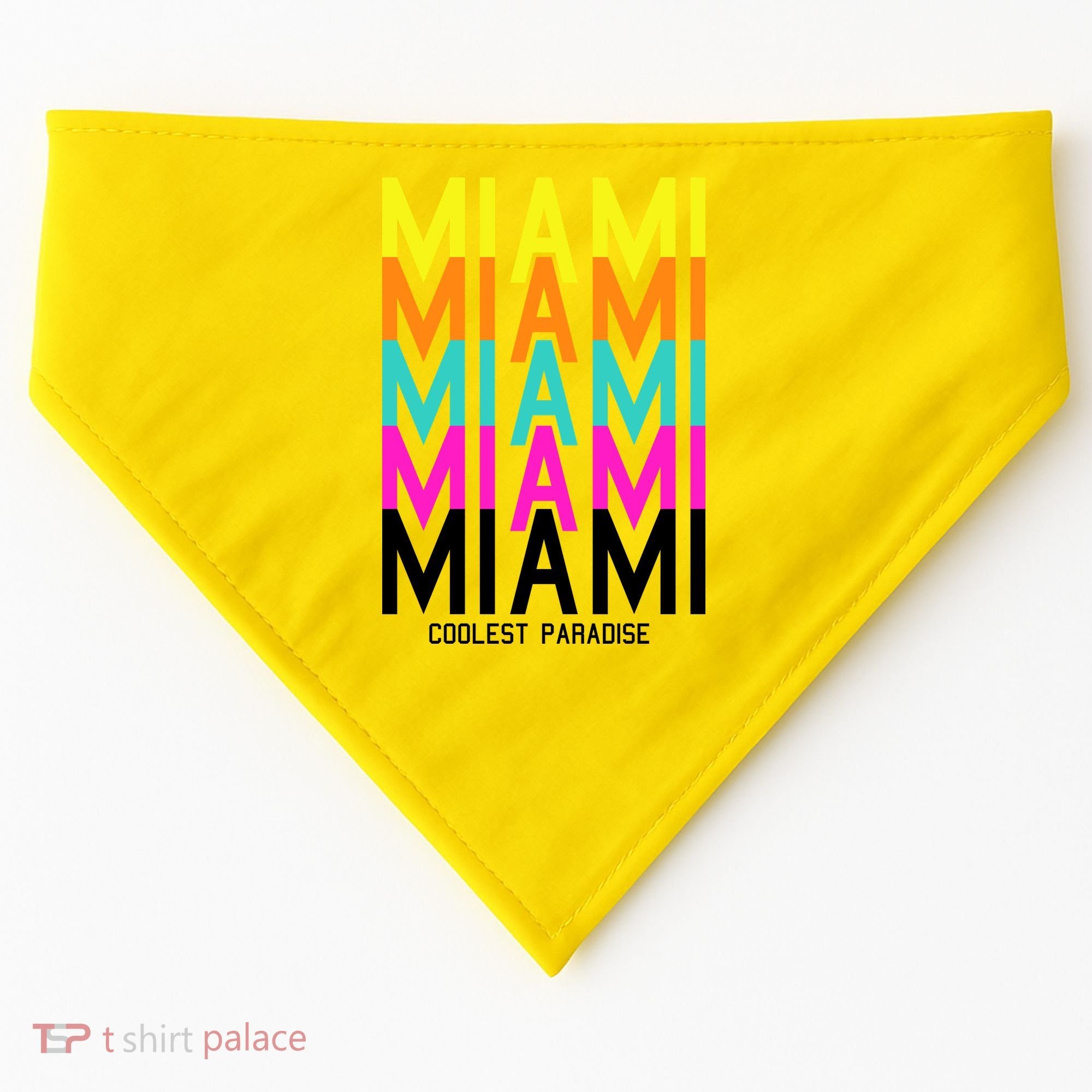 Miami Retro Repeat USA-Made Doggie Bandana