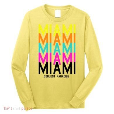 Miami Retro Repeat Long Sleeve Shirt