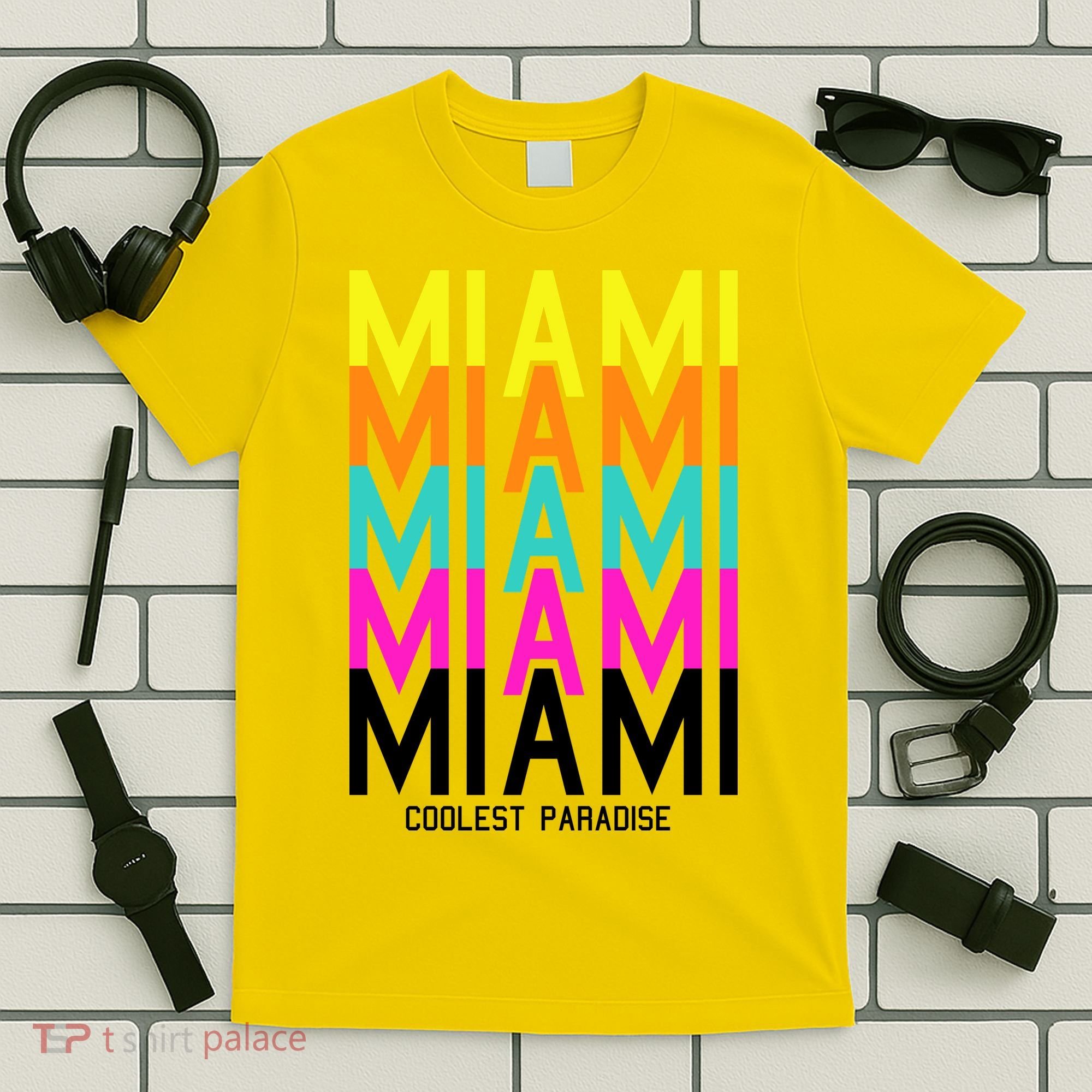 Miami Retro Repeat T-Shirt