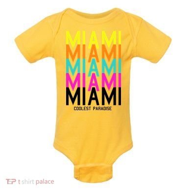Miami Retro Repeat Baby Bodysuit