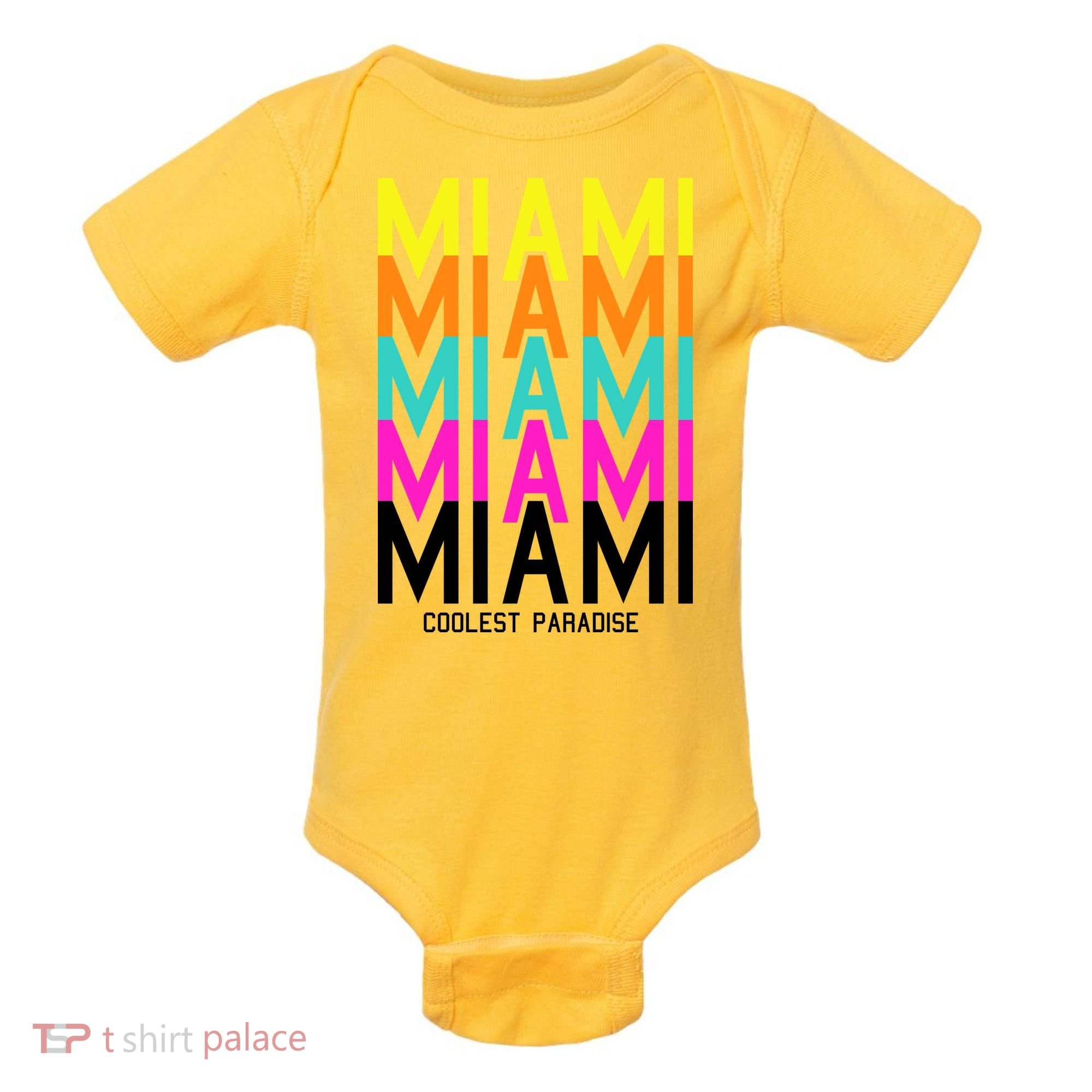 Miami Retro Repeat Baby Bodysuit