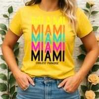Miami Retro Repeat Women's T-Shirt thumb 2