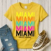 Miami Retro Repeat Women's T-Shirt thumb 3