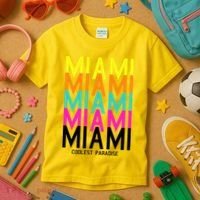 Miami Retro Repeat Kids T-Shirt thumb 3