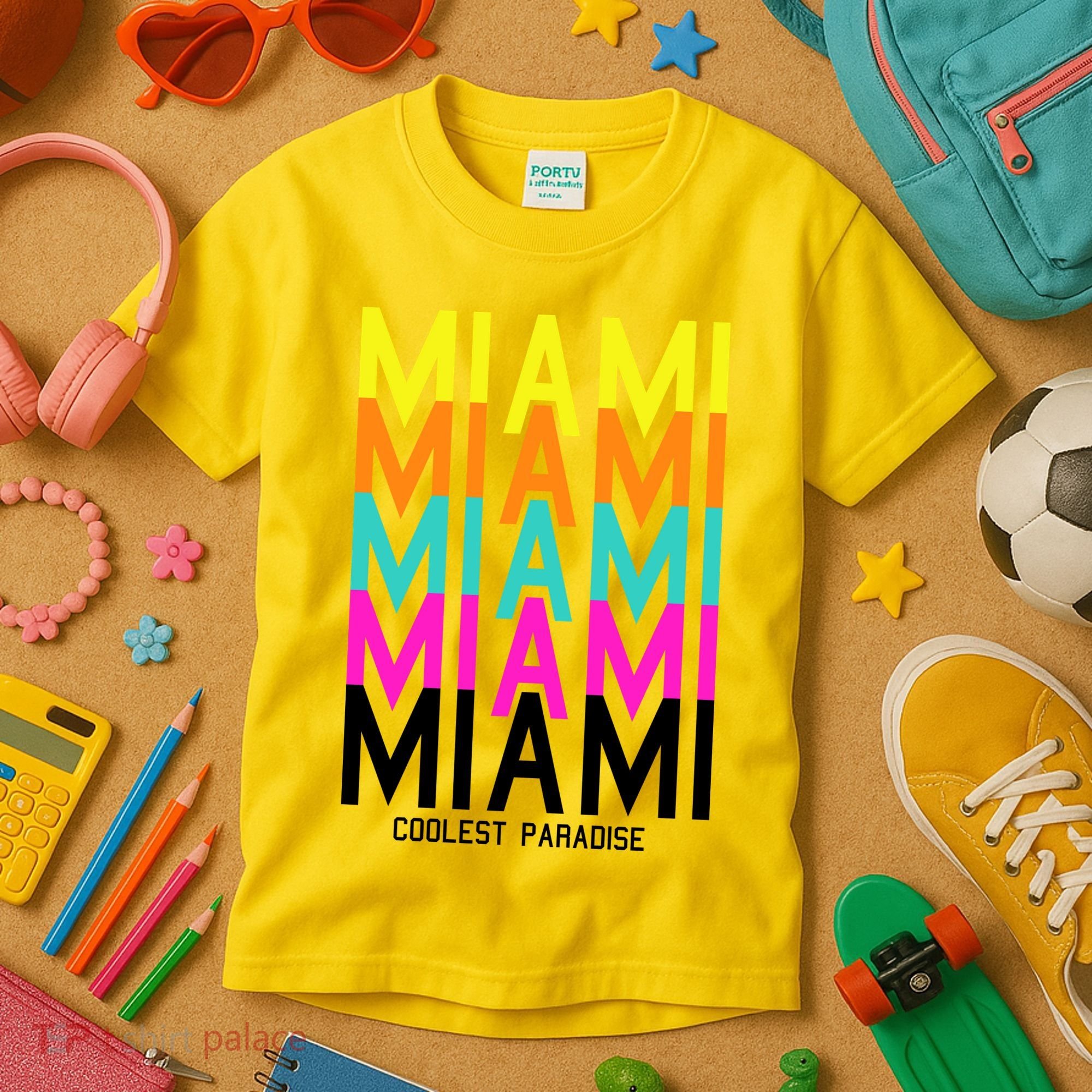 Miami Retro Repeat Kids T-Shirt