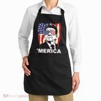 Merica Ronald Reagan Funny Usa Stars And Strips Proud American Apron thumb 2