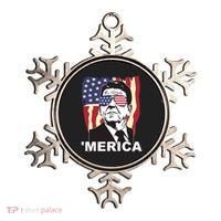 Merica Ronald Reagan Funny Usa Stars And Strips Proud American Ornament thumb 0
