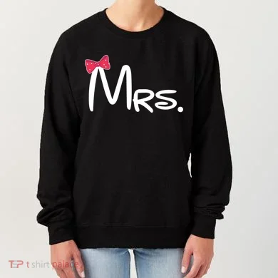 Mrs. Bow Tie Cute Matching Couples Women's Sweatshirt