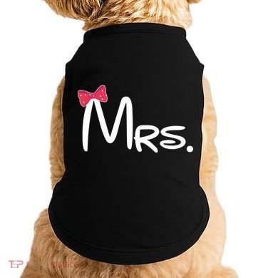 Mrs. Bow Tie Cute Matching Couples Doggie Tank