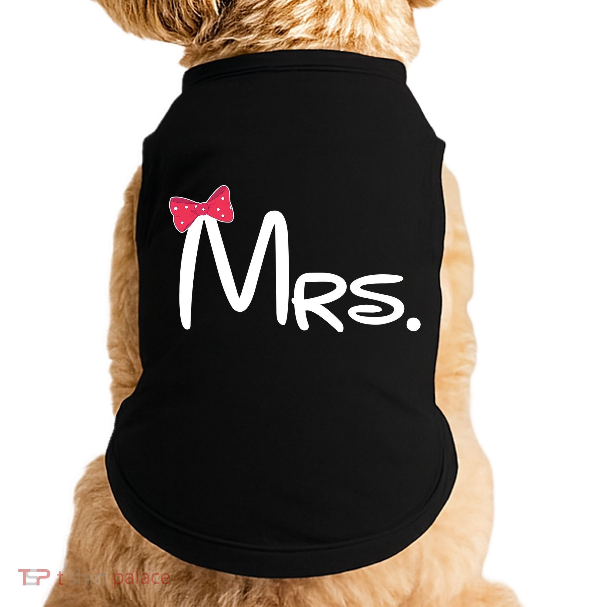 Mrs. Bow Tie Cute Matching Couples Doggie Tank
