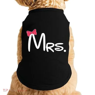 Mrs. Bow Tie Cute Matching Couples Doggie Tank