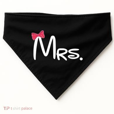Mrs. Bow Tie Cute Matching Couples USA-Made Doggie Bandana