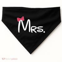 Mrs. Bow Tie Cute Matching Couples USA-Made Doggie Bandana thumb 0