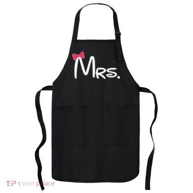 Mrs. Bow Tie Cute Matching Couples Apron