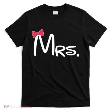 Mrs. Bow Tie Cute Matching Couples T-Shirt