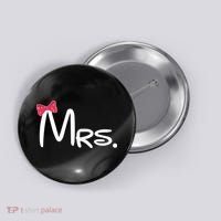 Mrs. Bow Tie Cute Matching Couples Button thumb 0