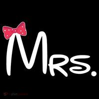 Mrs. Bow Tie Cute Matching Couples Button thumb 1