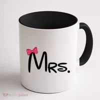 Mrs. Bow Tie Cute Matching Couples Coffee Mug thumb 1