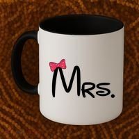 Mrs. Bow Tie Cute Matching Couples Coffee Mug thumb 2