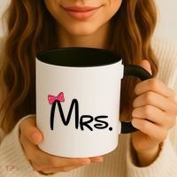 Mrs. Bow Tie Cute Matching Couples Coffee Mug thumb 3