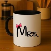 Mrs. Bow Tie Cute Matching Couples Coffee Mug thumb 4
