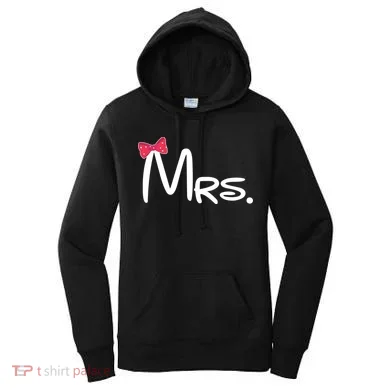 Mrs. Bow Tie Cute Matching Couples Women's Hoodie