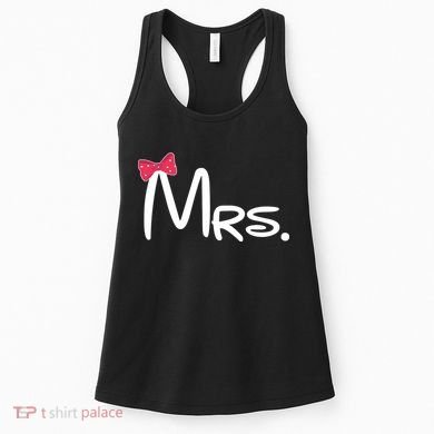 Mrs. Bow Tie Cute Matching Couples Women's Tank Top