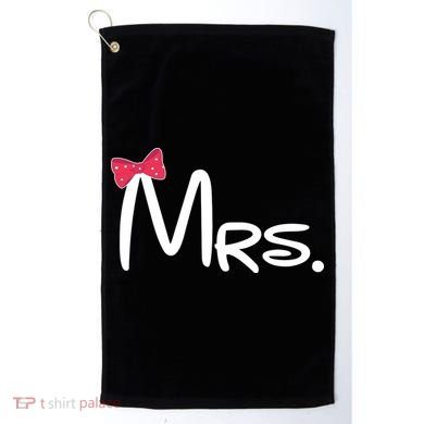 Mrs. Bow Tie Cute Matching Couples Golf Towel