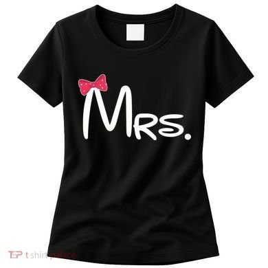 Mrs. Bow Tie Cute Matching Couples Women's T-Shirt