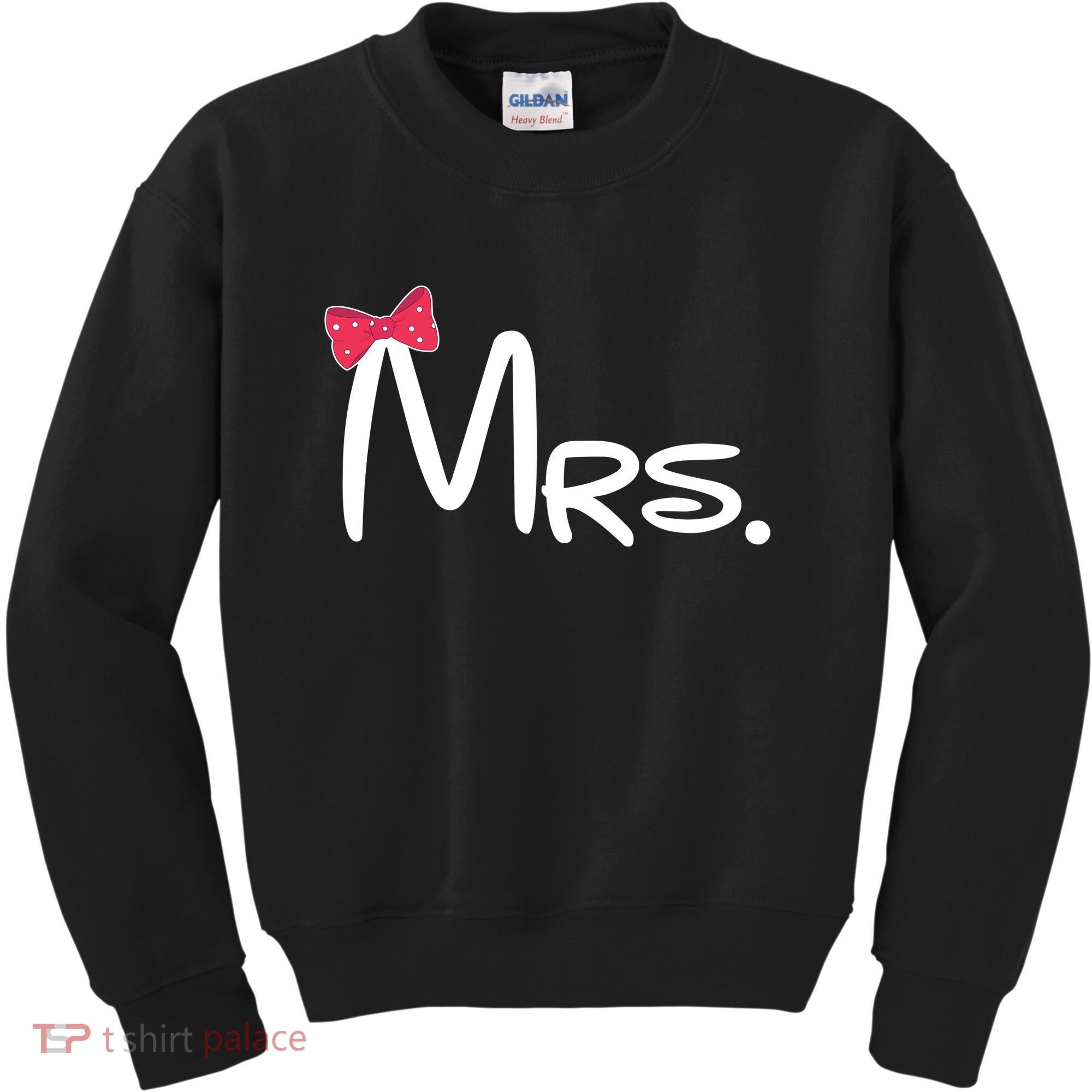 Mrs. Bow Tie Cute Matching Couples Kids Sweatshirt