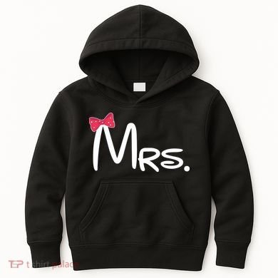 Mrs. Bow Tie Cute Matching Couples Kids Hoodie