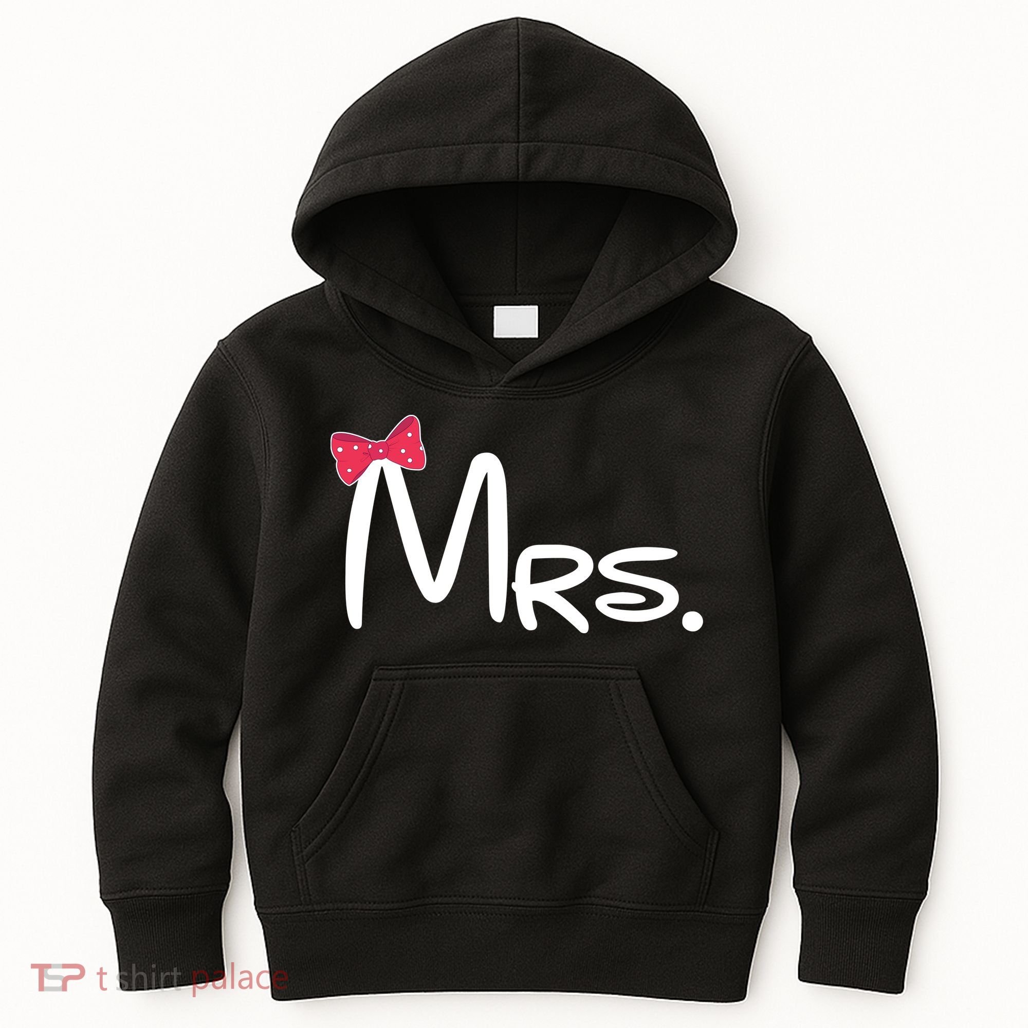 Mrs. Bow Tie Cute Matching Couples Kids Hoodie