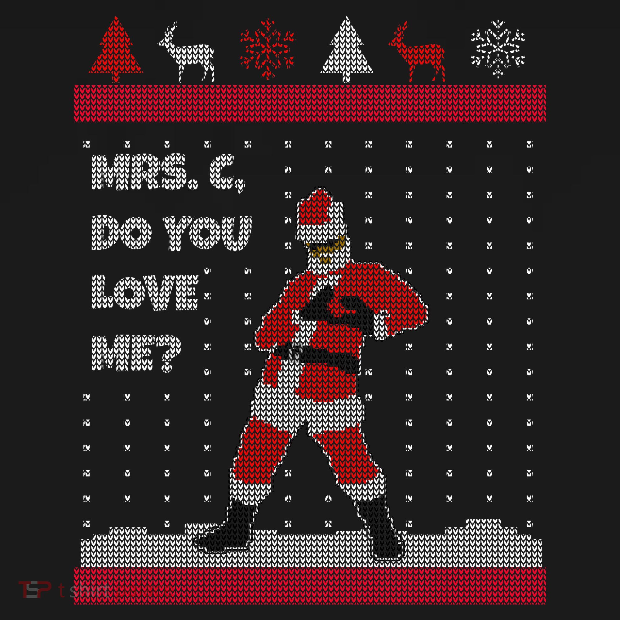 Mrs. C Do You Love Me Ugly Christmas Sweater Bucket Hat