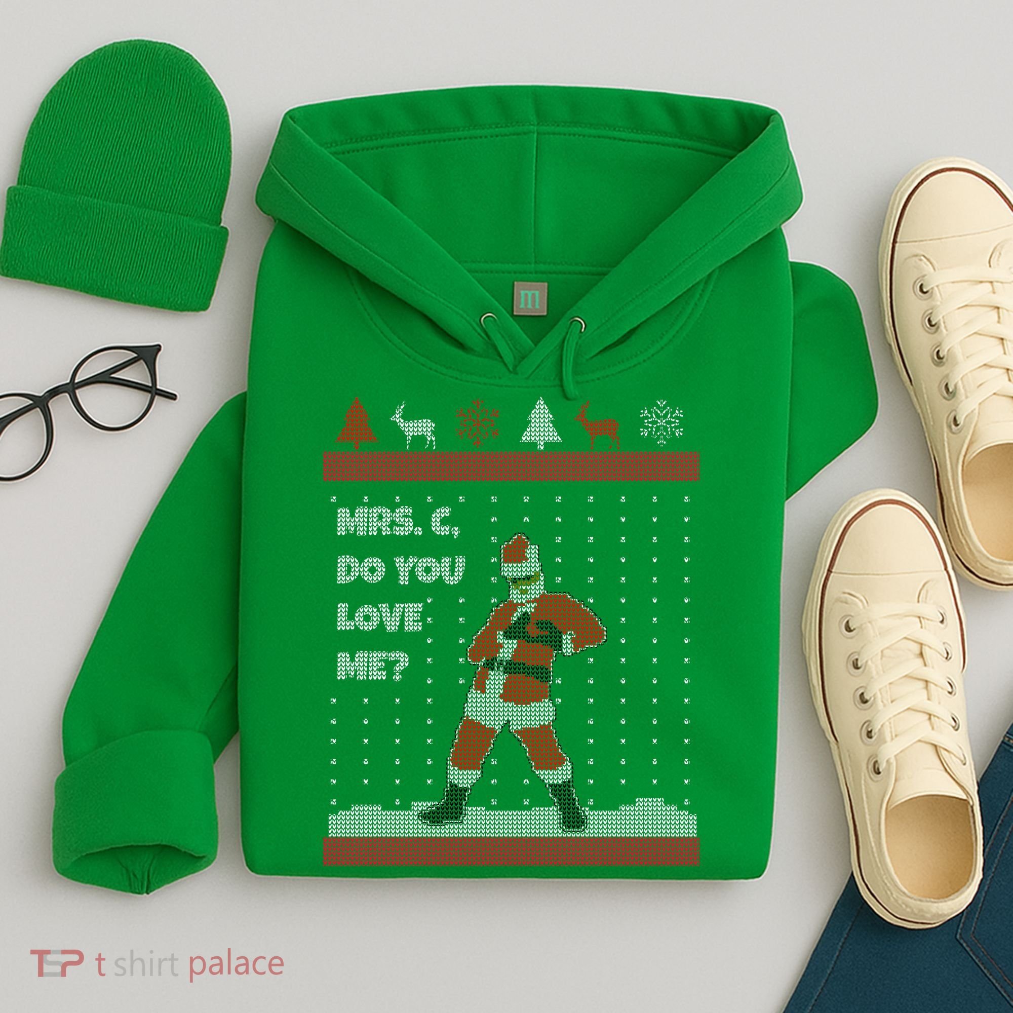 Mrs. C Do You Love Me Ugly Christmas Sweater Hoodie