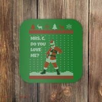 Mrs. C Do You Love Me Ugly Christmas Sweater Coaster thumb 0