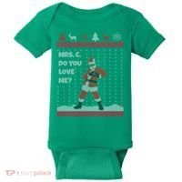 Mrs. C Do You Love Me Ugly Christmas Sweater Baby Bodysuit thumb 0