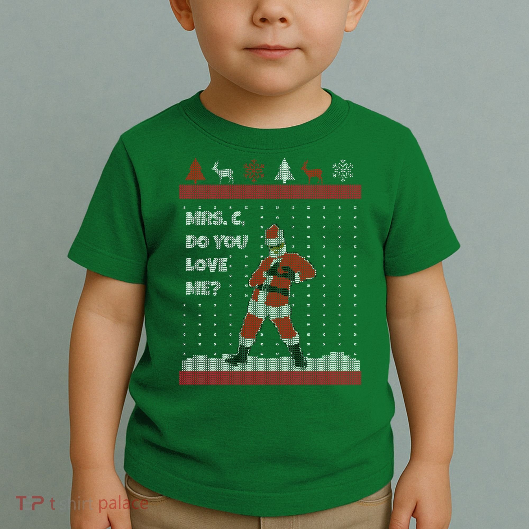 Mrs. C Do You Love Me Ugly Christmas Sweater Toddler T-Shirt
