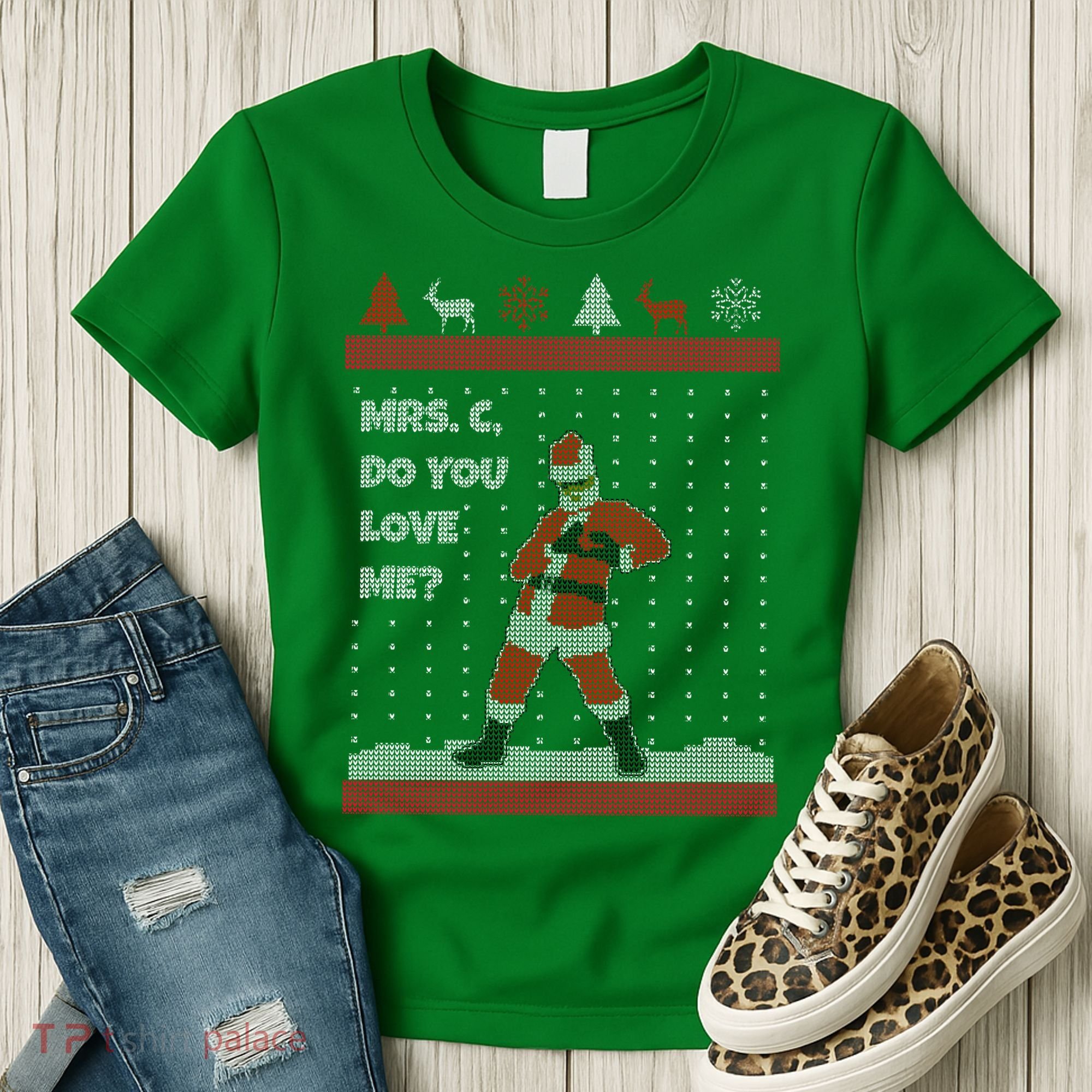 Mrs. C Do You Love Me Ugly Christmas Sweater Women's T-Shirt