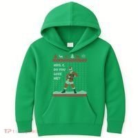 Mrs. C Do You Love Me Ugly Christmas Sweater Kids Hoodie thumb 0