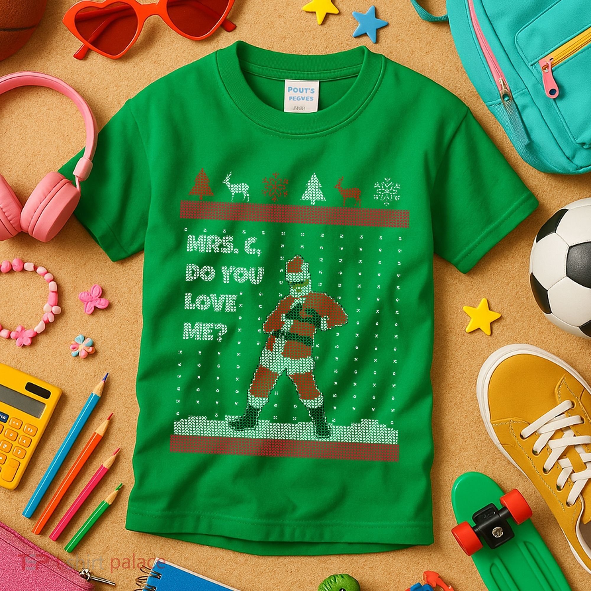 Mrs. C Do You Love Me Ugly Christmas Sweater Kids T-Shirt