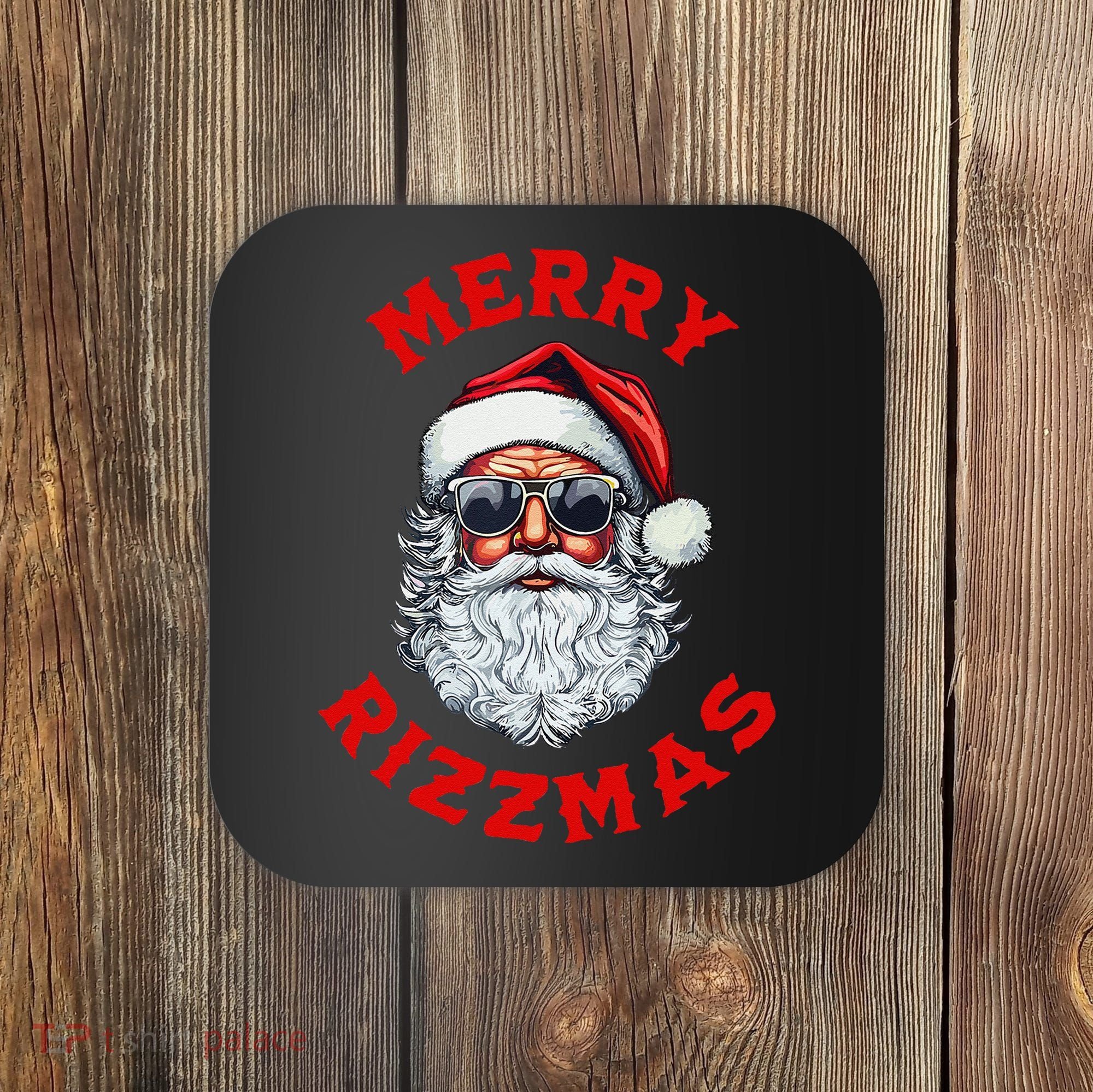 Merry Rizzmas Sigmas Gen Alpha Middle School Christmas Coaster