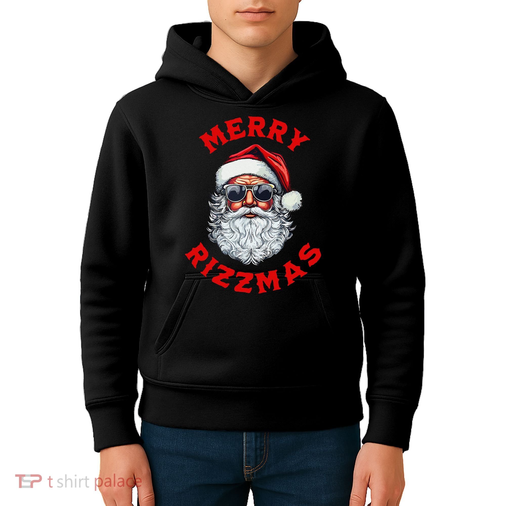 Merry Rizzmas Sigmas Gen Alpha Middle School Christmas Kids Hoodie
