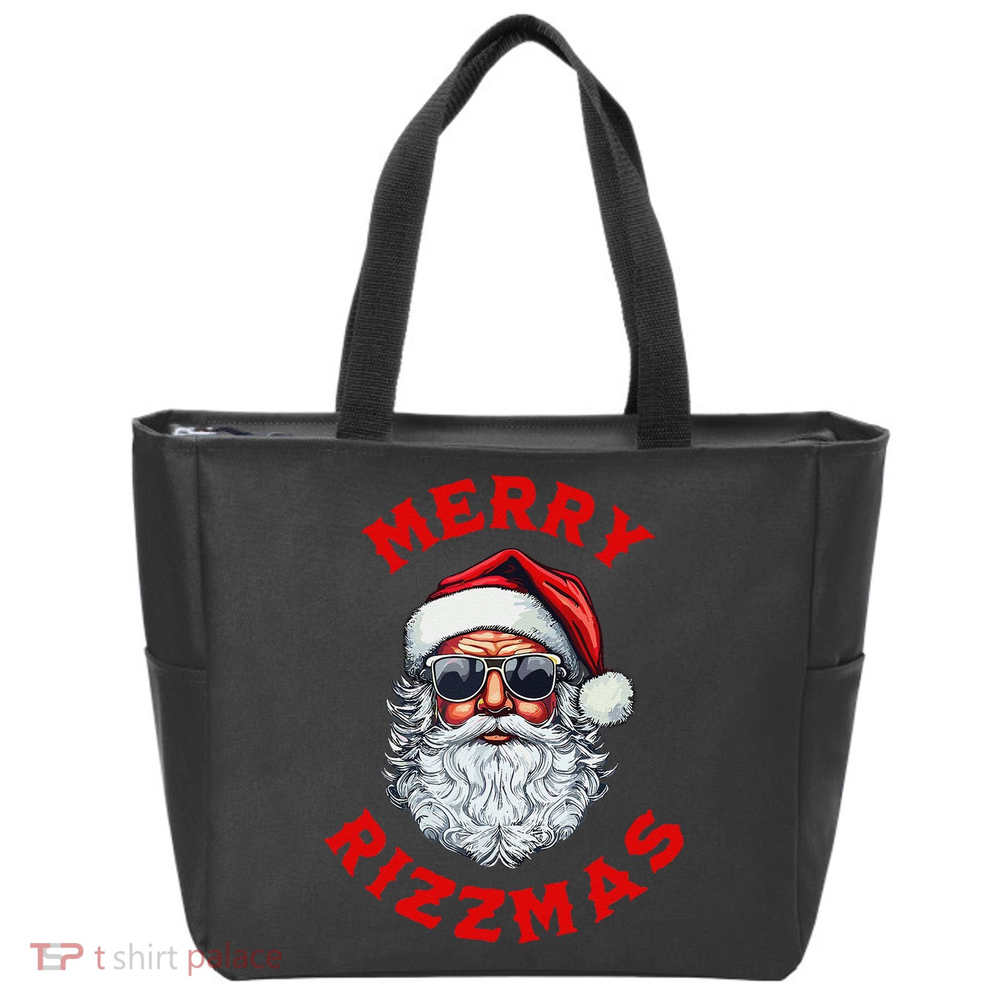 Merry Rizzmas Sigmas Gen Alpha Middle School Christmas Tote Bag