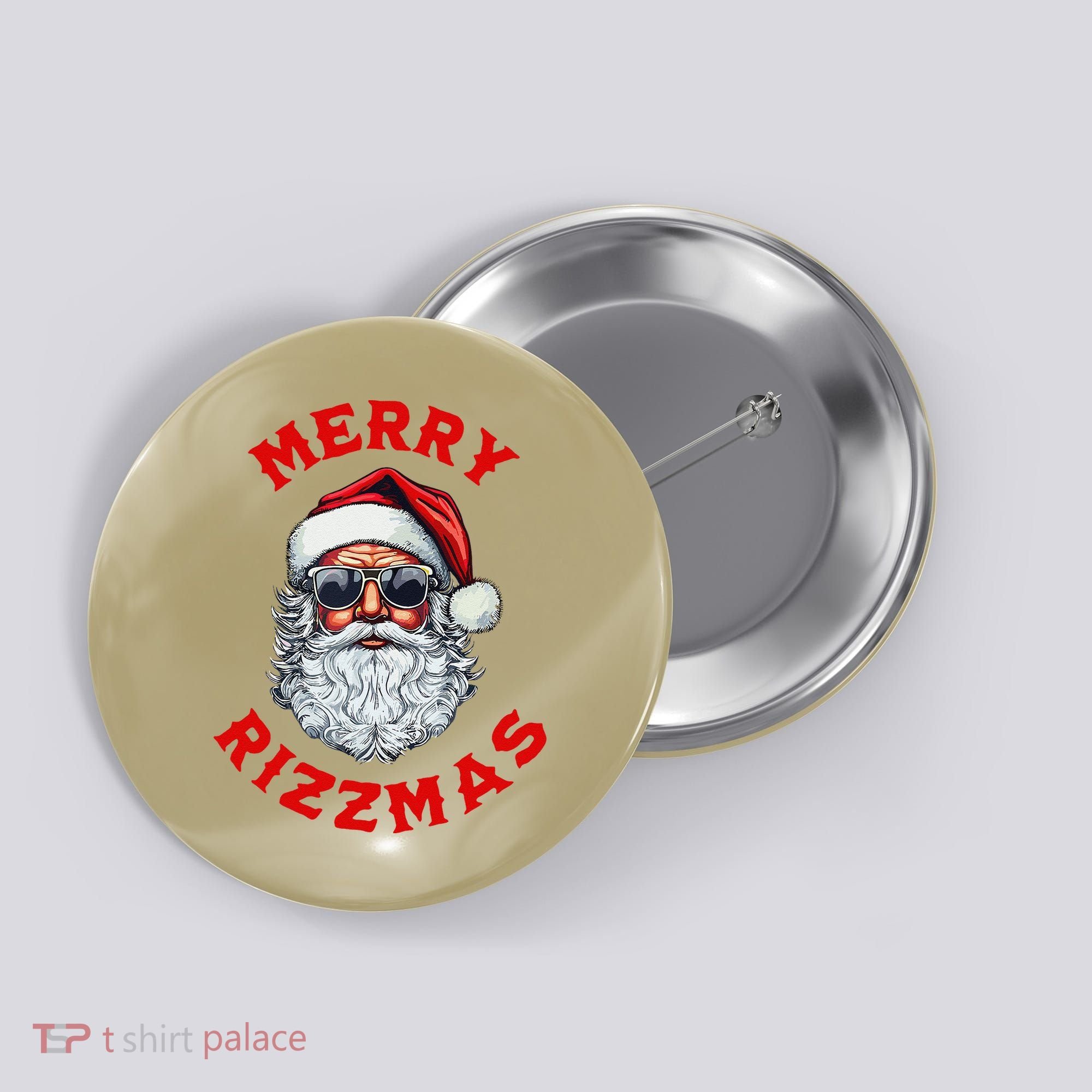 Merry Rizzmas Sigmas Gen Alpha Middle School Christmas Button